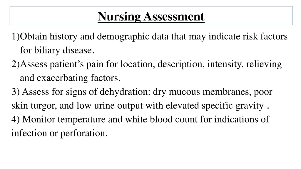 nursing assessment