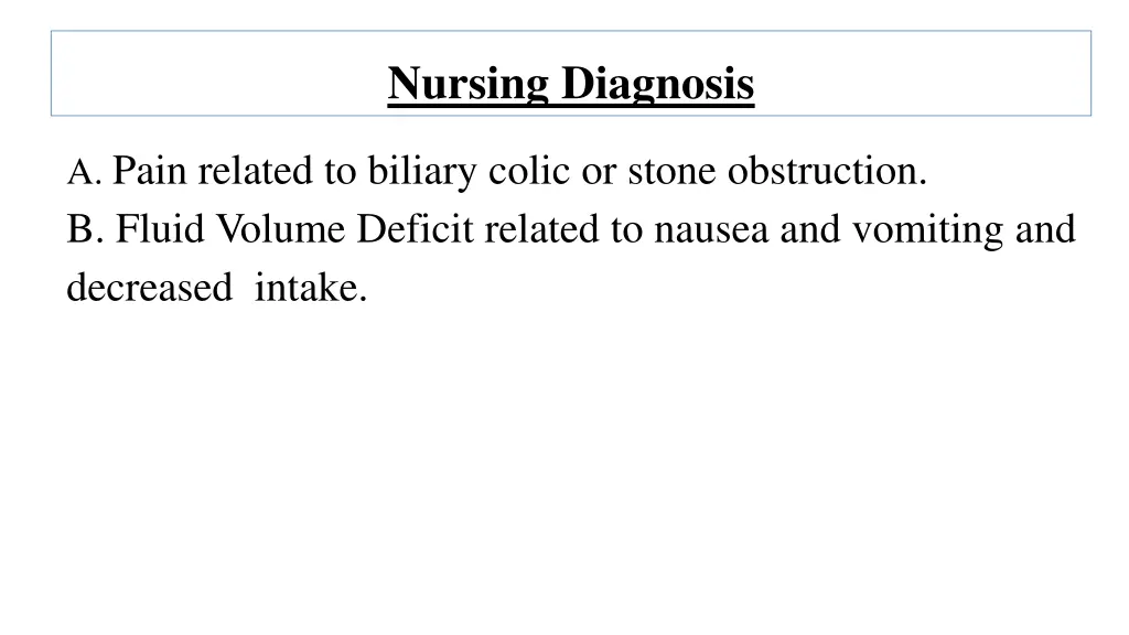 nursing diagnosis