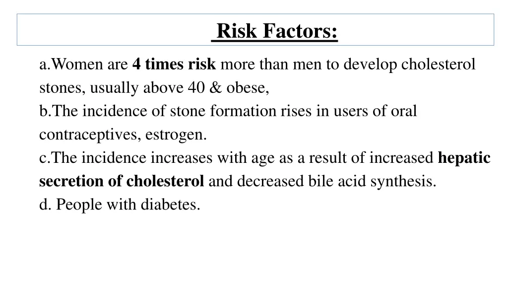 risk factors