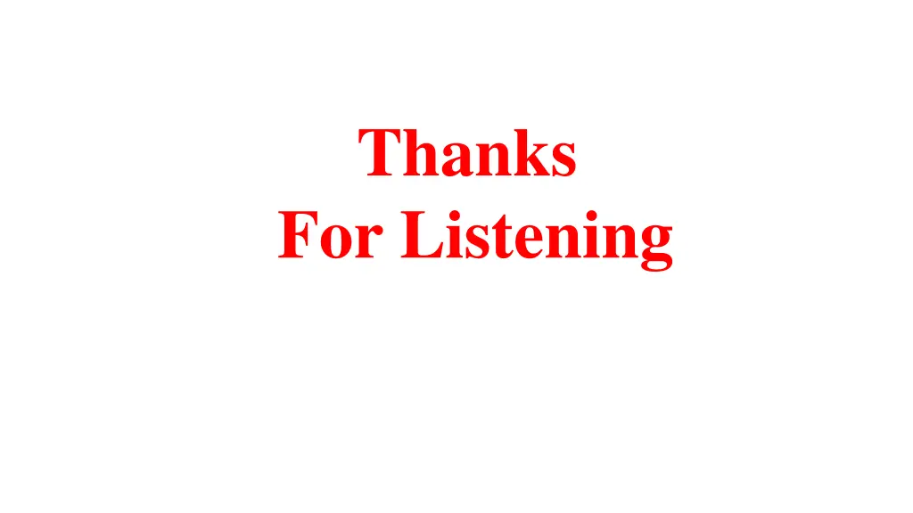 thanks for listening