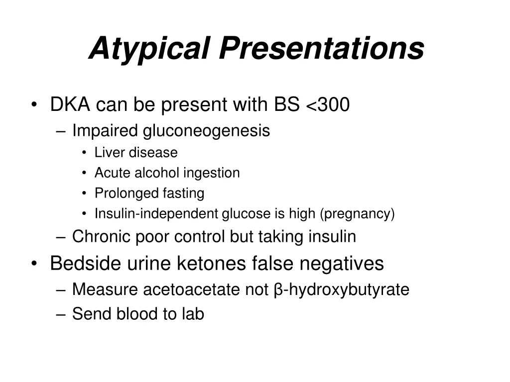 atypical presentations