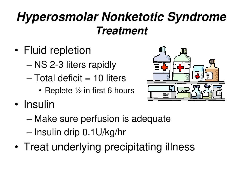 hyperosmolar nonketotic syndrome treatment