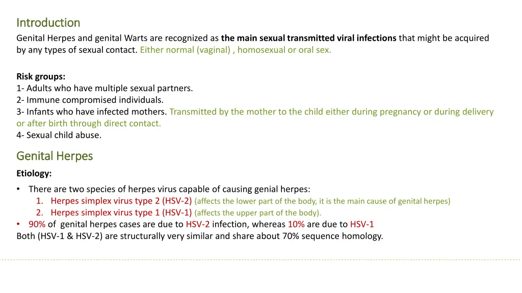 introduction introduction genital herpes