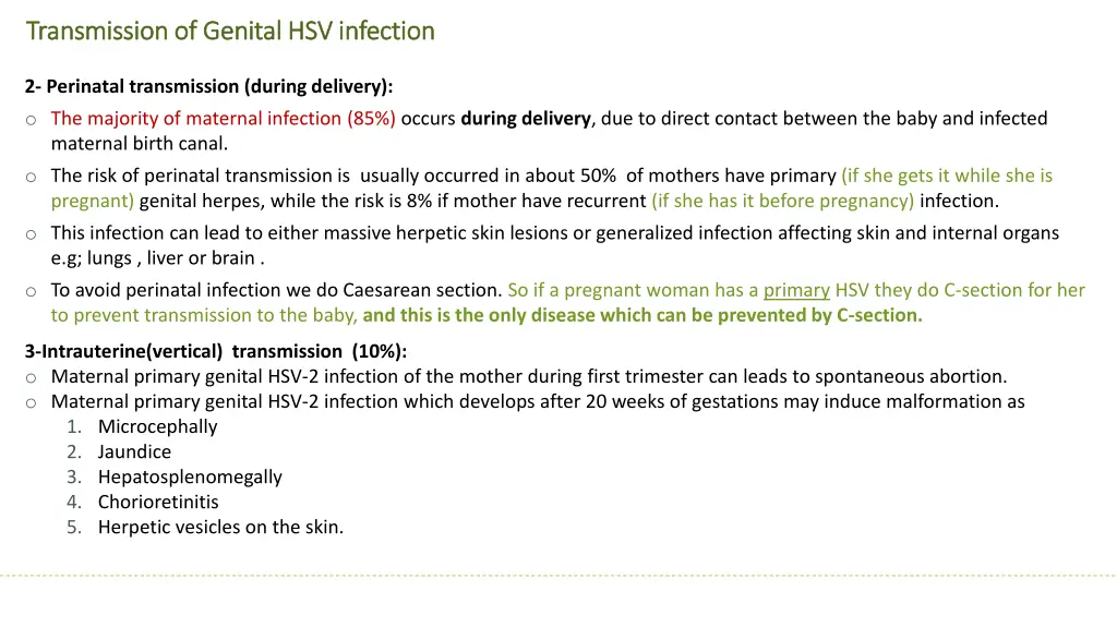 transmission of genital hsv infection