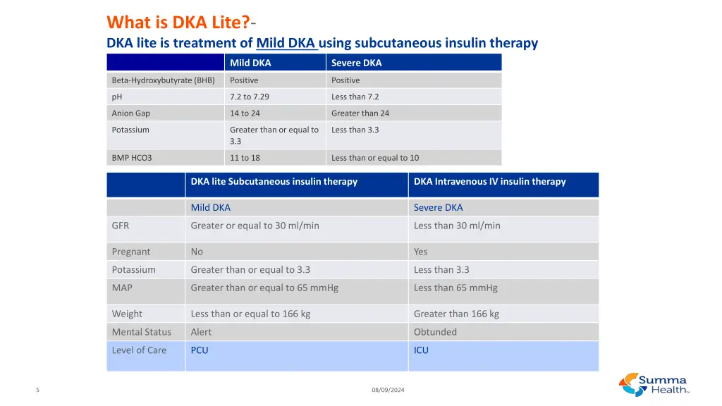 what is dka lite dka lite is treatment of mild