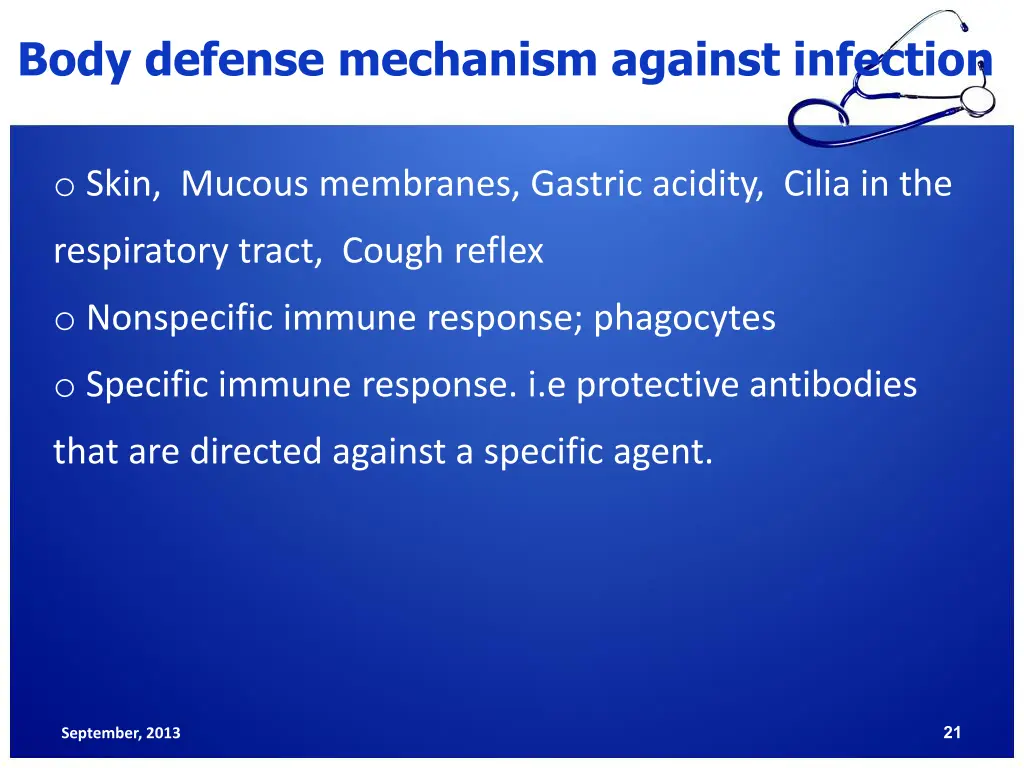 body defense mechanism against infection