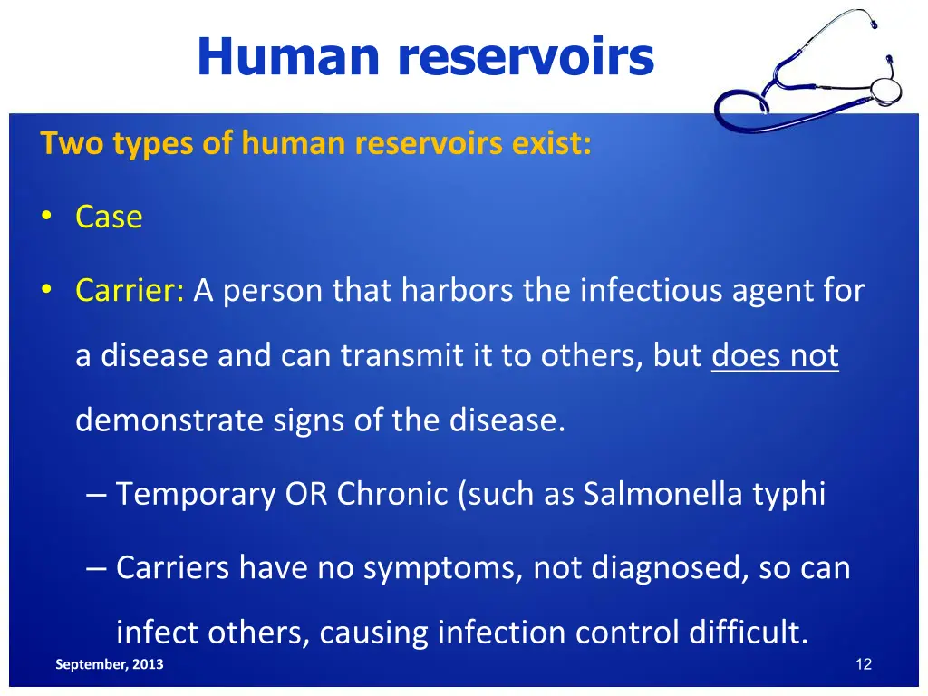 human reservoirs