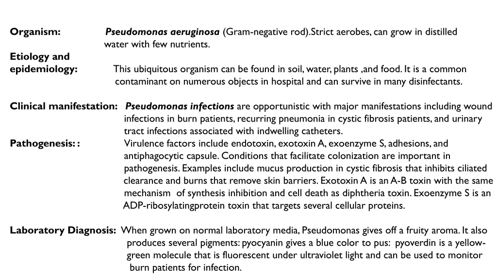 organism pseudomonas aeruginosa gram negative