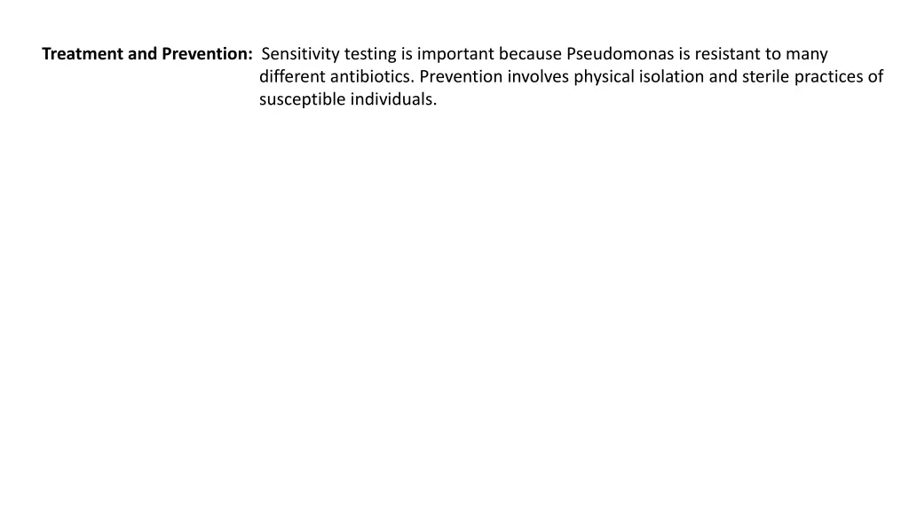 treatment and prevention sensitivity testing
