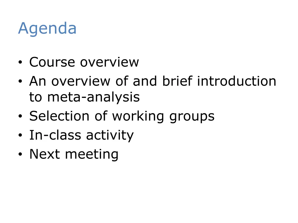 agenda