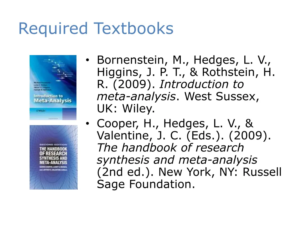 required textbooks