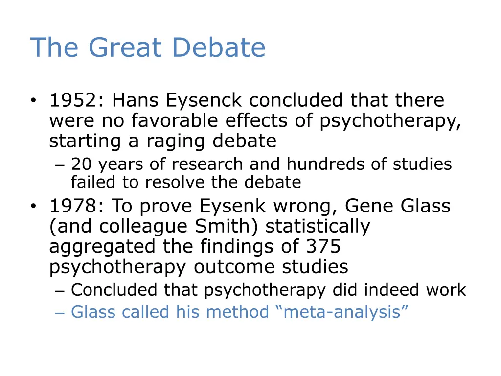 the great debate