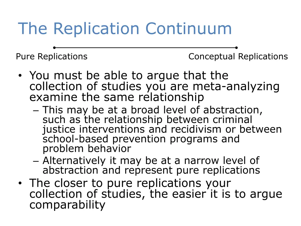 the replication continuum
