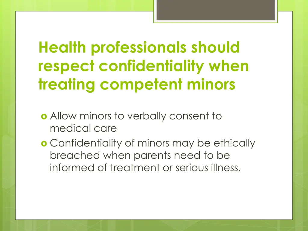 health professionals should respect