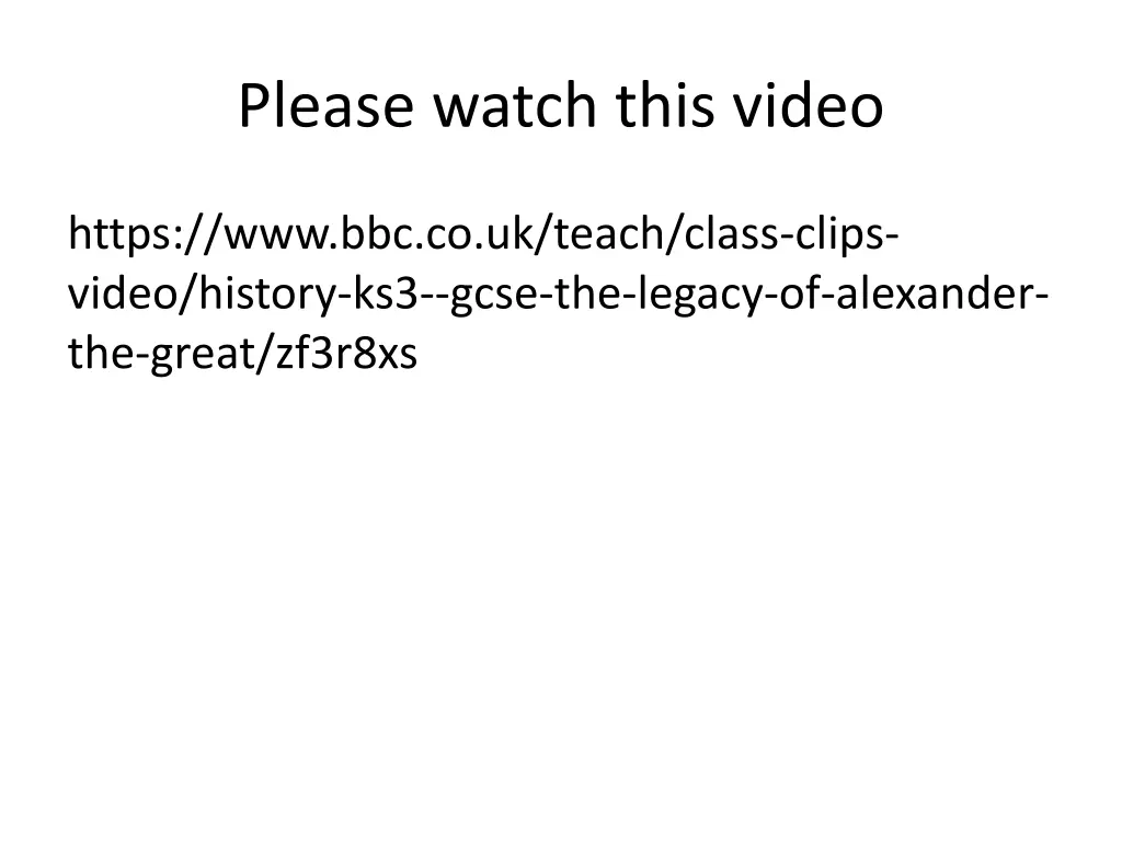 please watch this video
