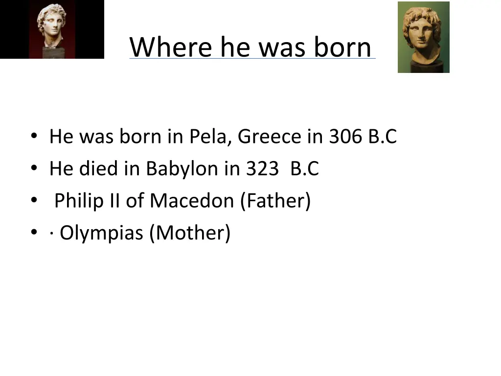 where he was born