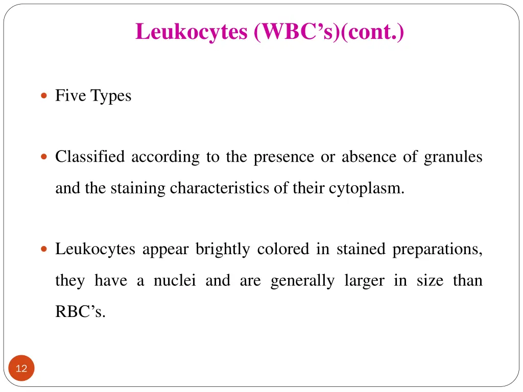 leukocytes wbc s cont