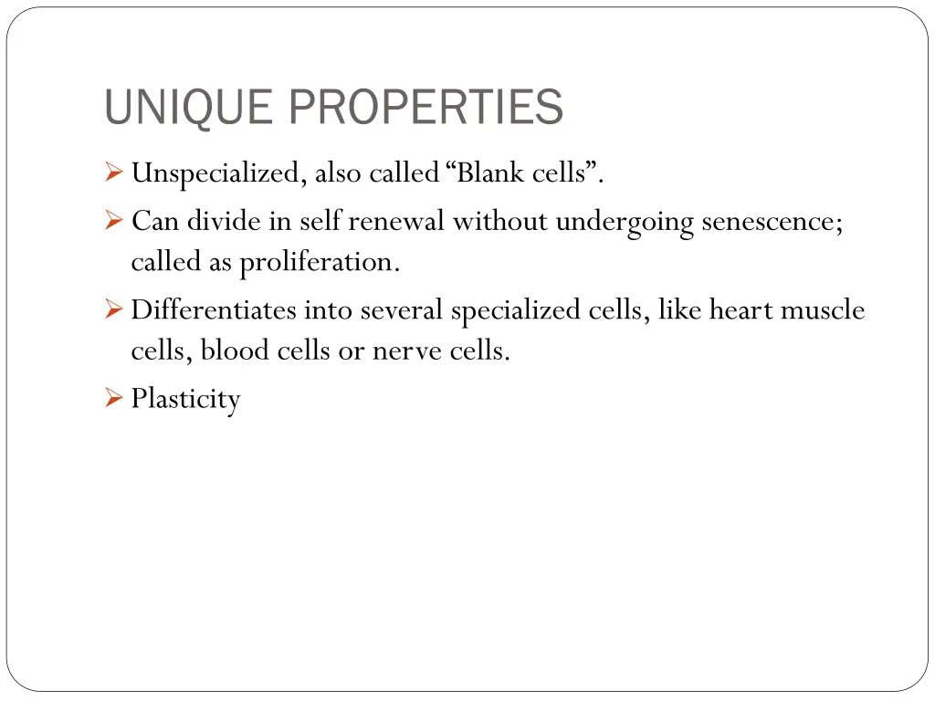 unique properties