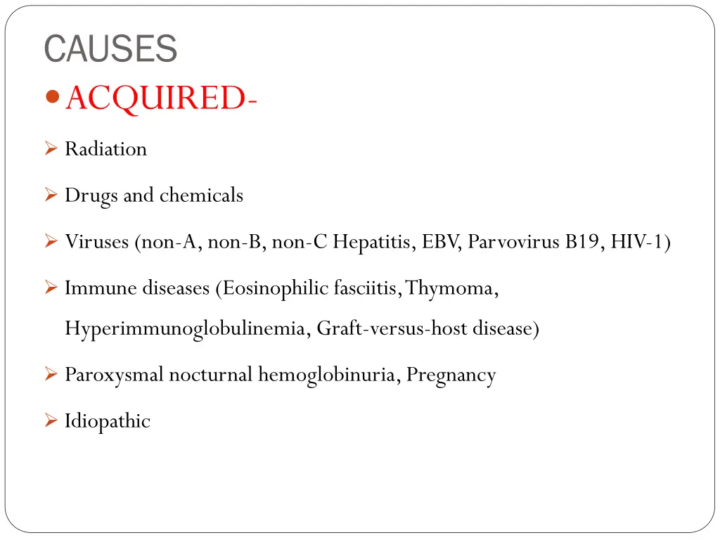 causes acquired