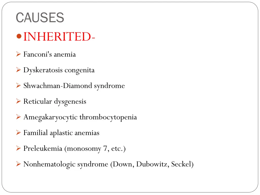 causes inherited