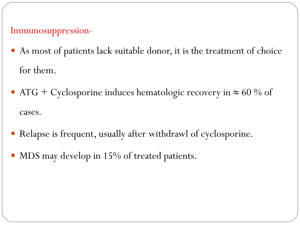 immunosuppression