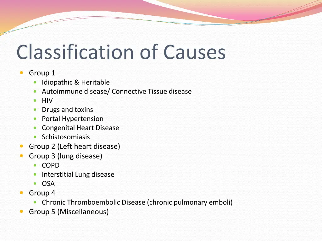 classification of causes