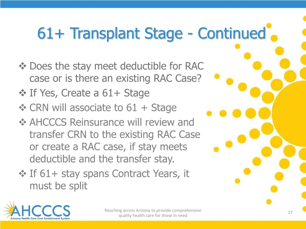 61 transplant stage continued