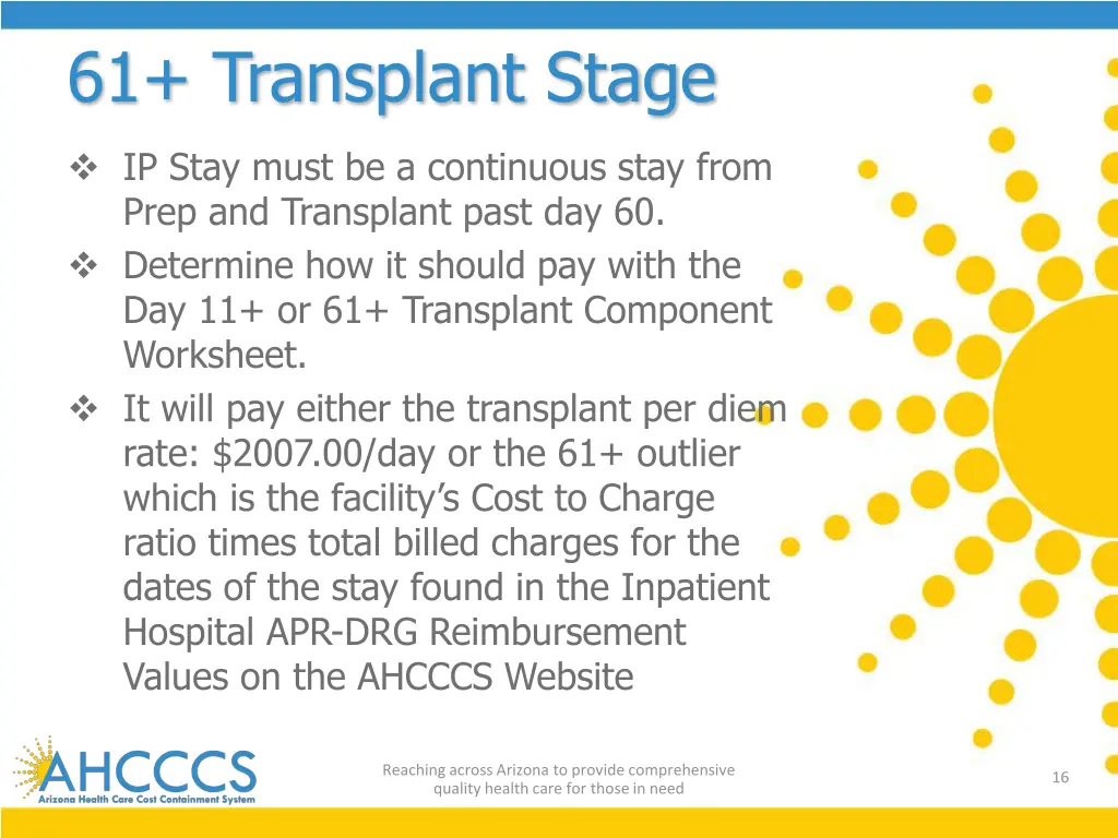 61 transplant stage