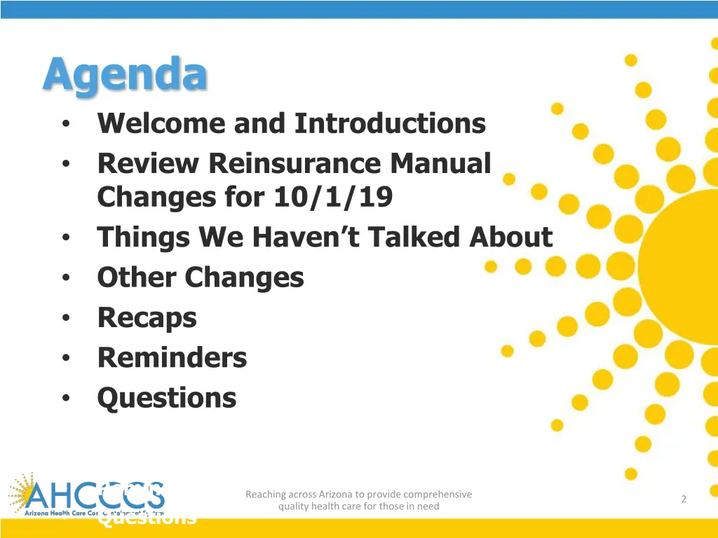 agenda welcome and introductions review
