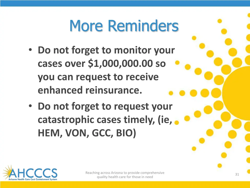 more reminders
