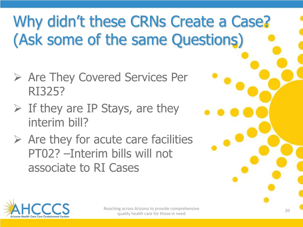 why didn t these crns create a case ask some