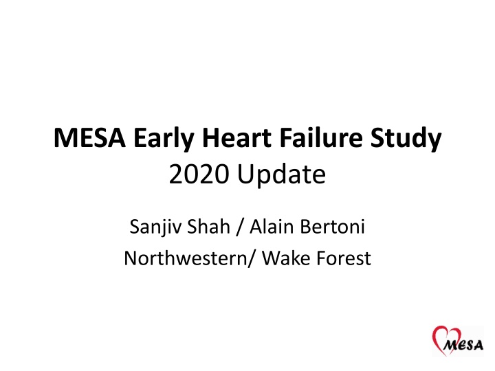 mesa early heart failure study 2020 update