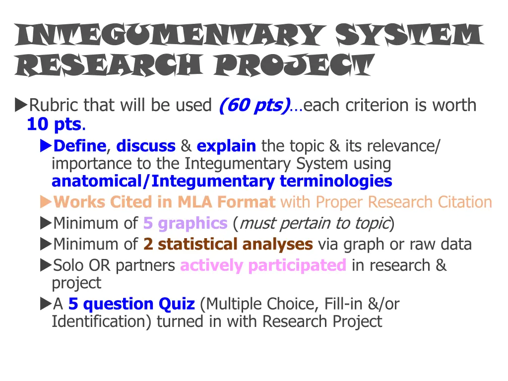 integumentary system integumentary system 1