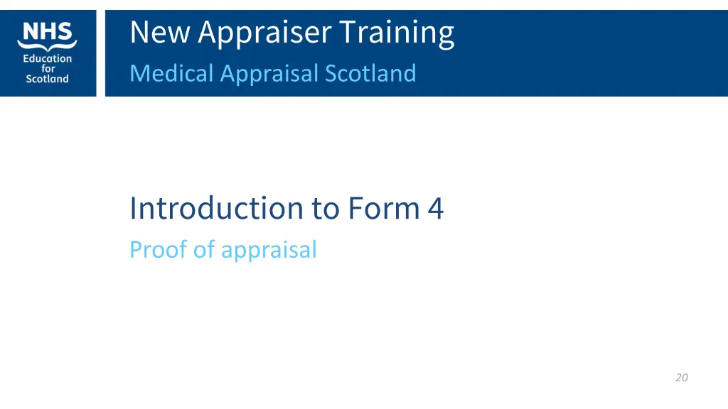 new appraiser training medical appraisal scotland 2