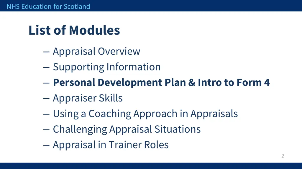 nhs education for scotland