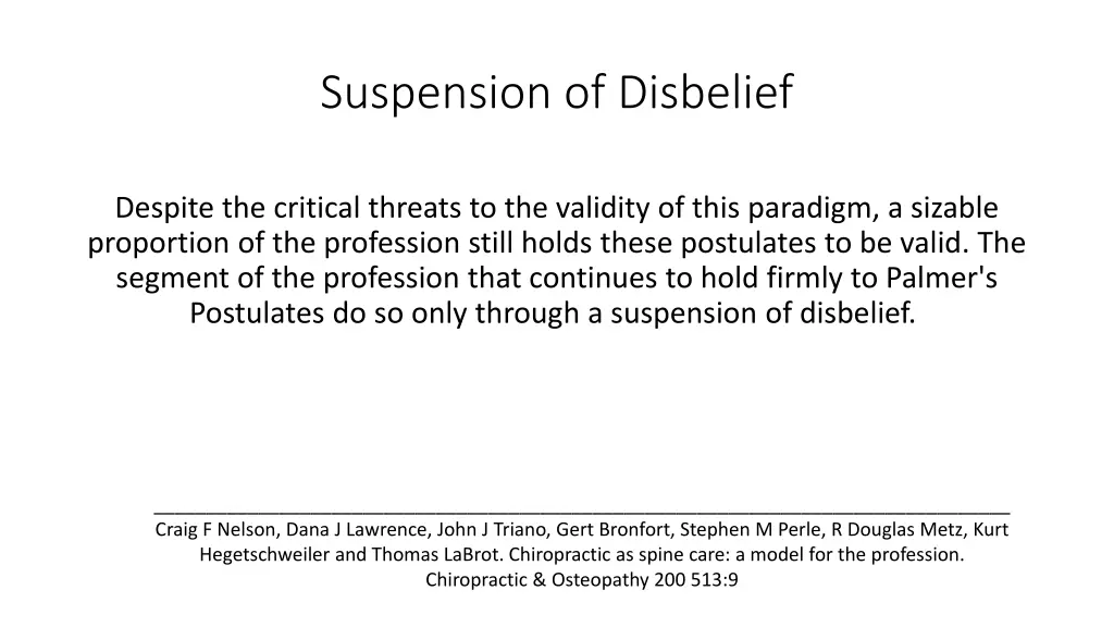 suspension of disbelief