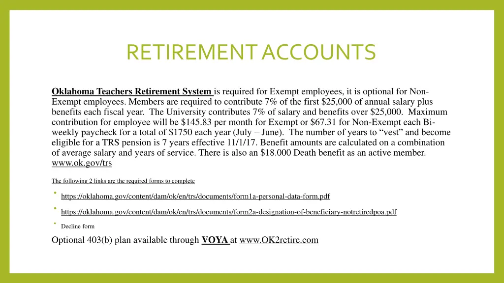 retirement accounts