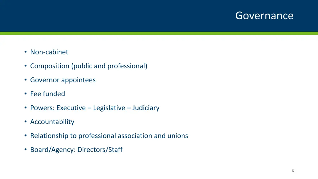 governance