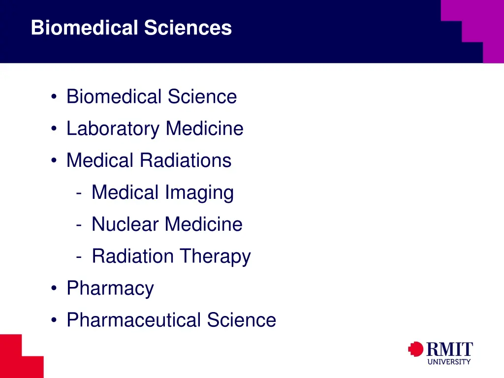 biomedical sciences