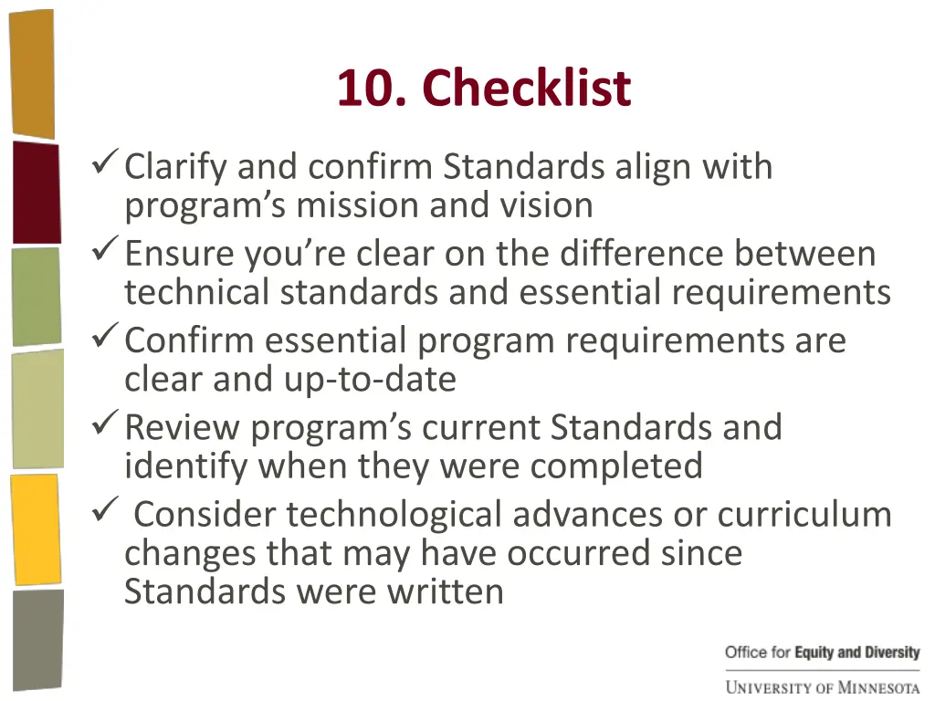 10 checklist