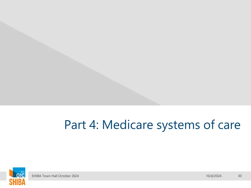 part 4 medicare systems of care