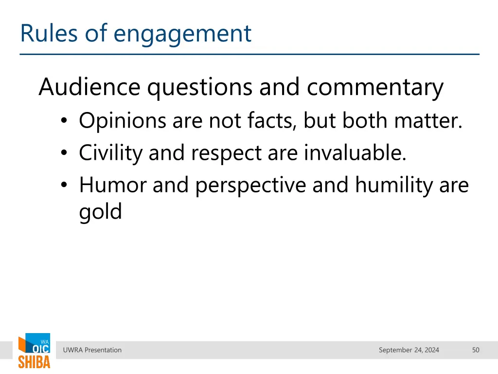 rules of engagement