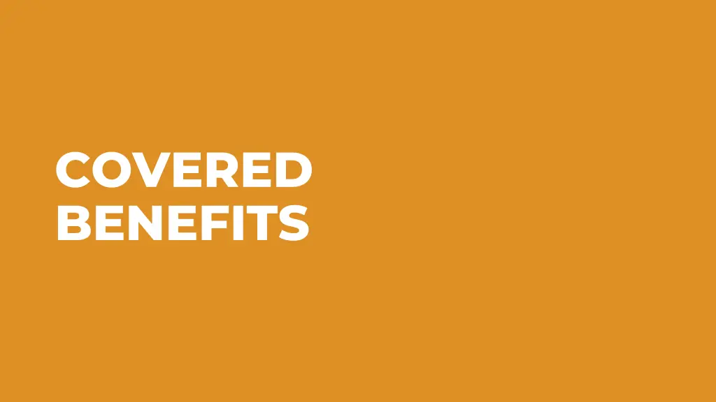 covered benefits