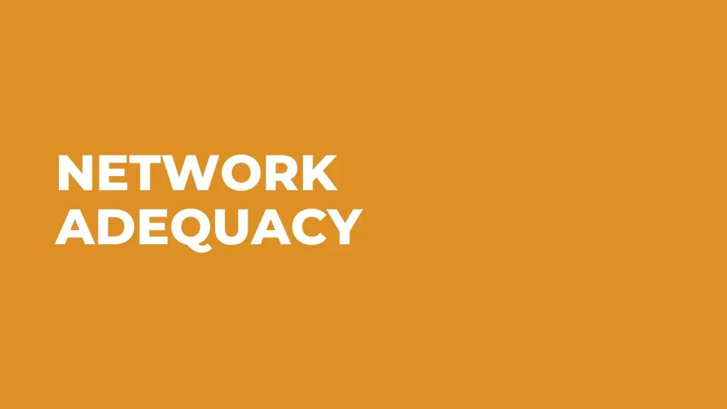 network adequacy