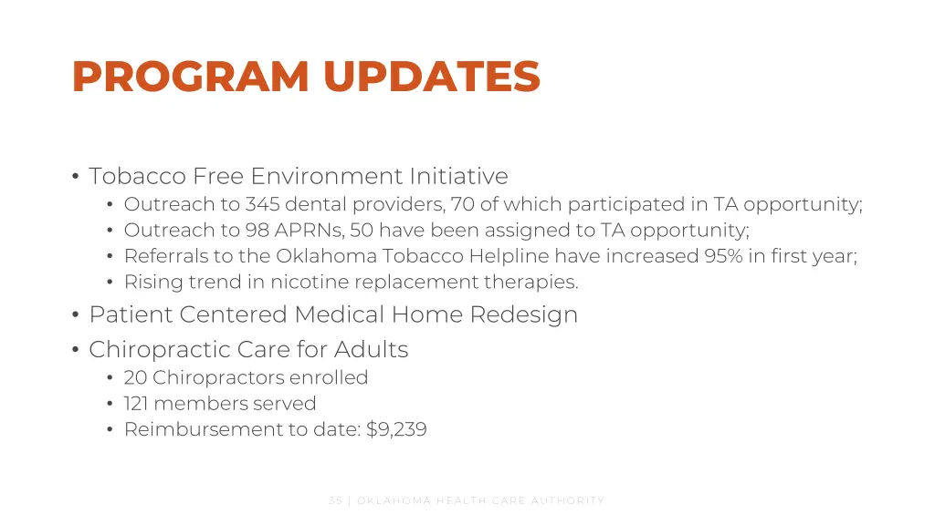 program updates