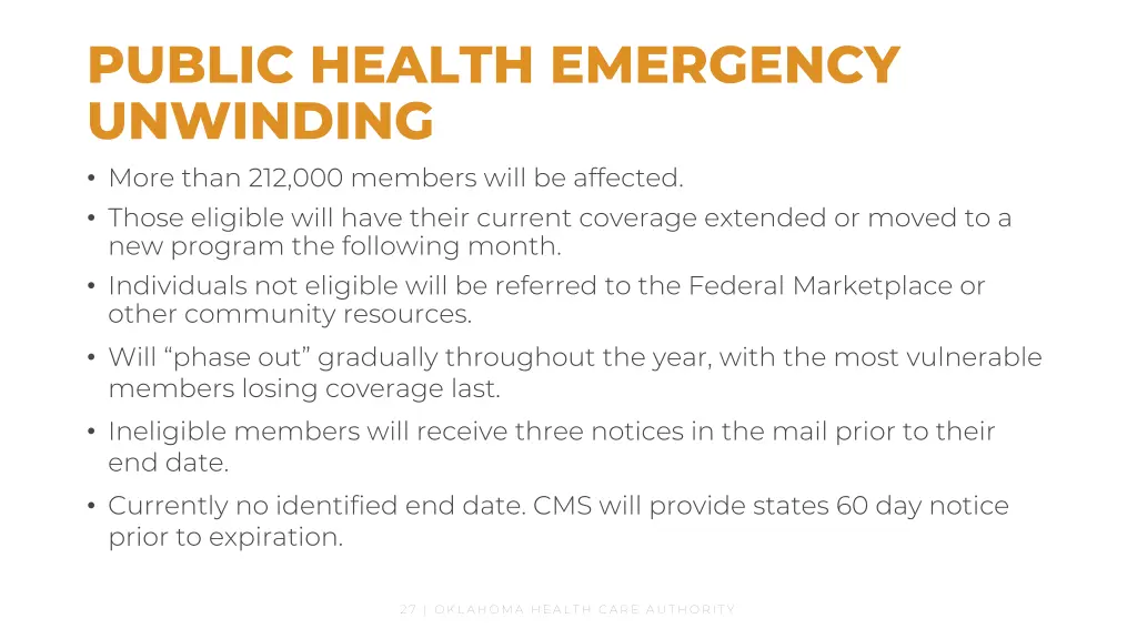 public health emergency unwinding more than