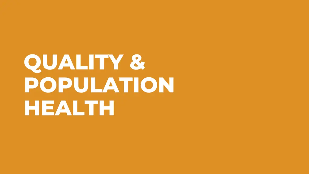 quality population health