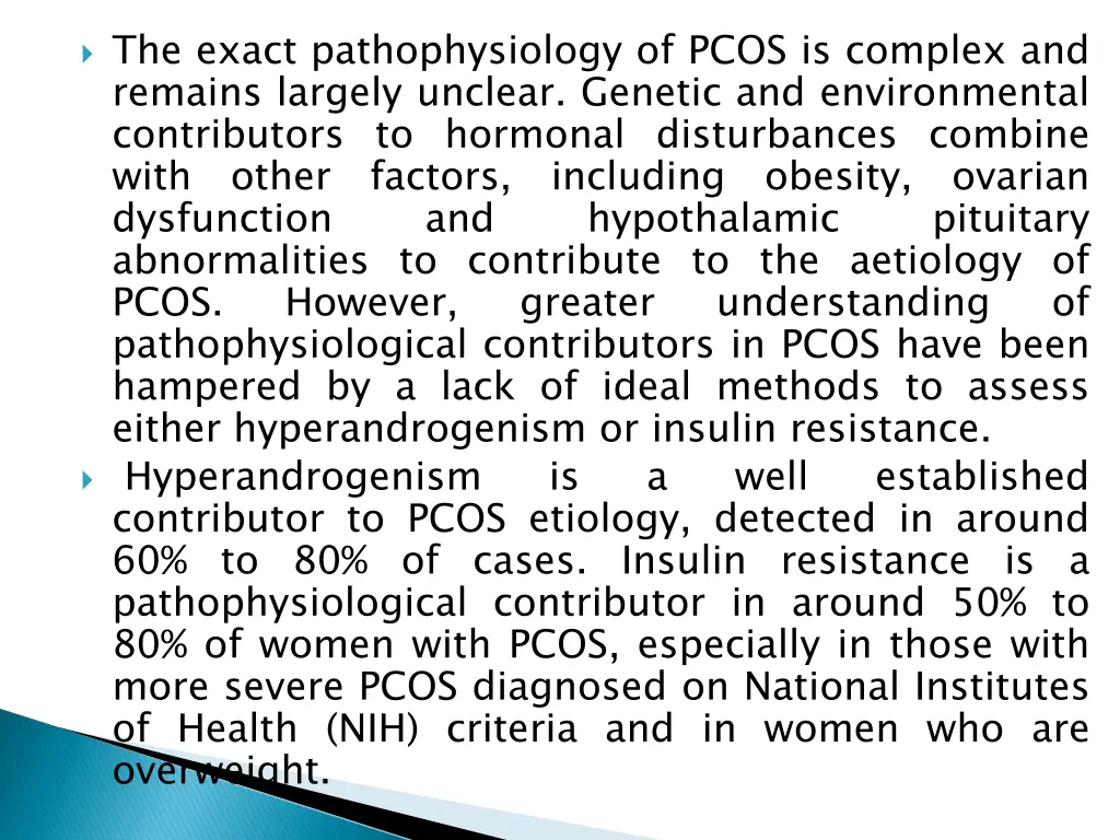 the exact pathophysiology of pcos is complex