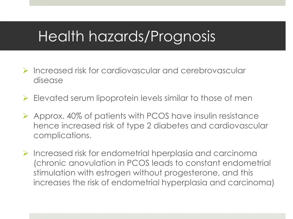 health hazards prognosis