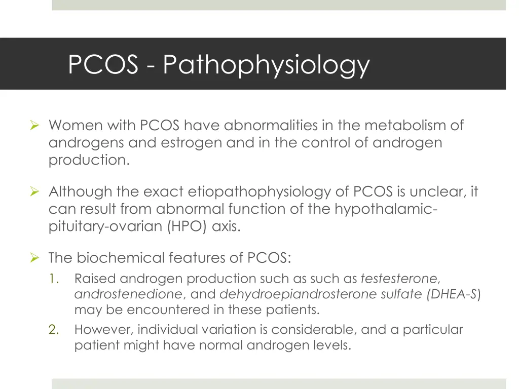 pcos pathophysiology